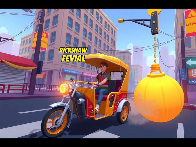 Urban Rickshaw Runner City Environment